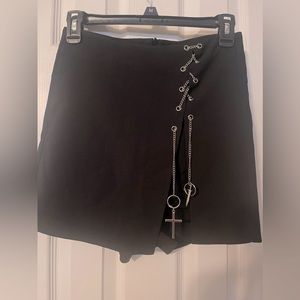 Black Chained Skort